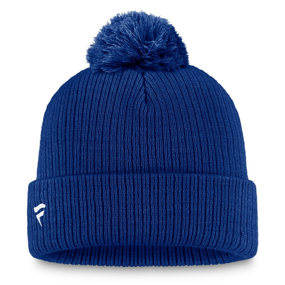 Edmonton Oilers Fanatics Primary Logo Cuffed Knit Hat with Pom - Royal | Fanatics near me