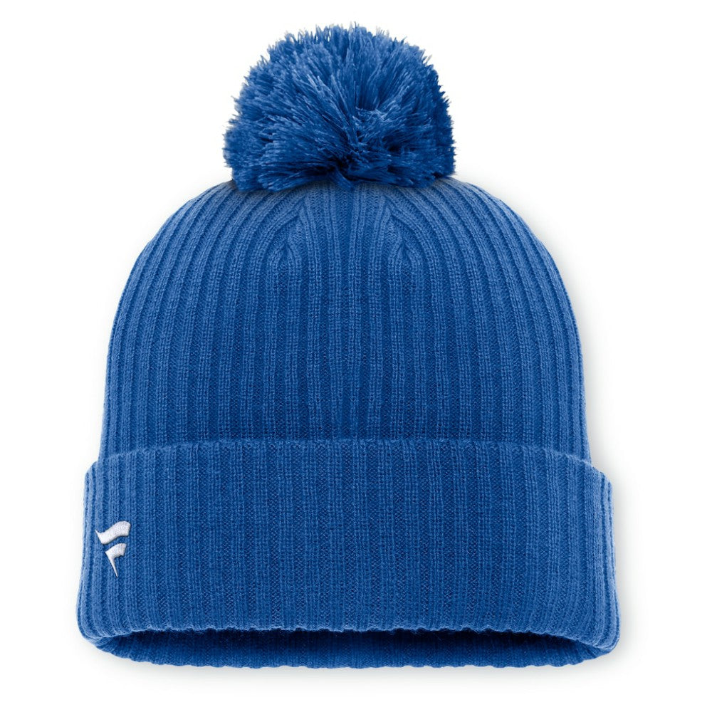 New York Rangers Fanatics Primary Logo Cuffed Knit Hat with Pom - Blue | Fanatics online
