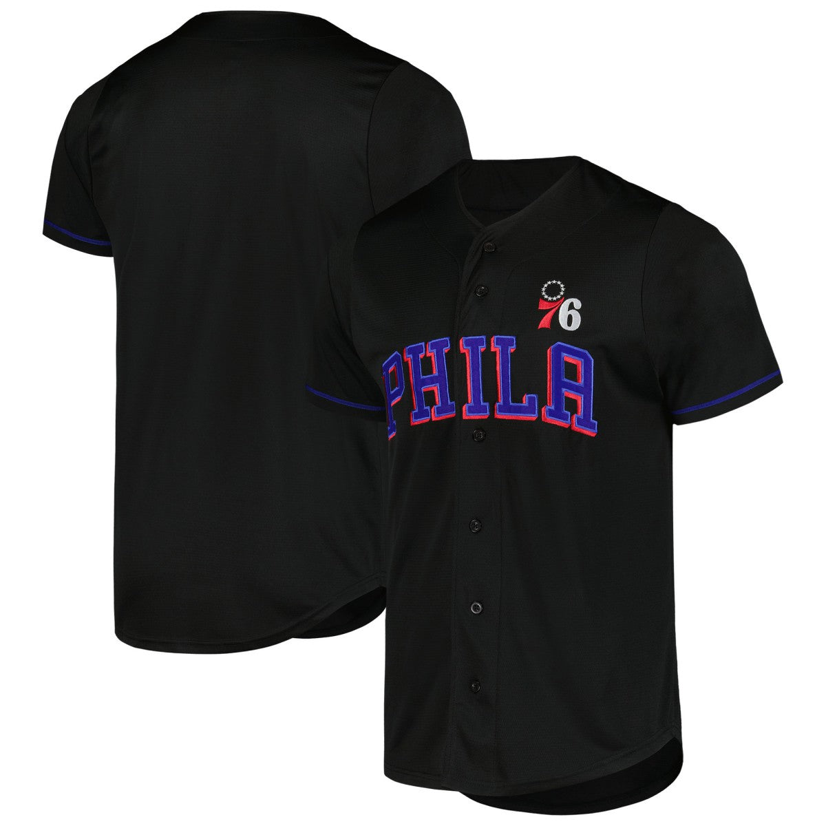 Fanatics Philadelphia 76ers Pop Baseball Jersey Black