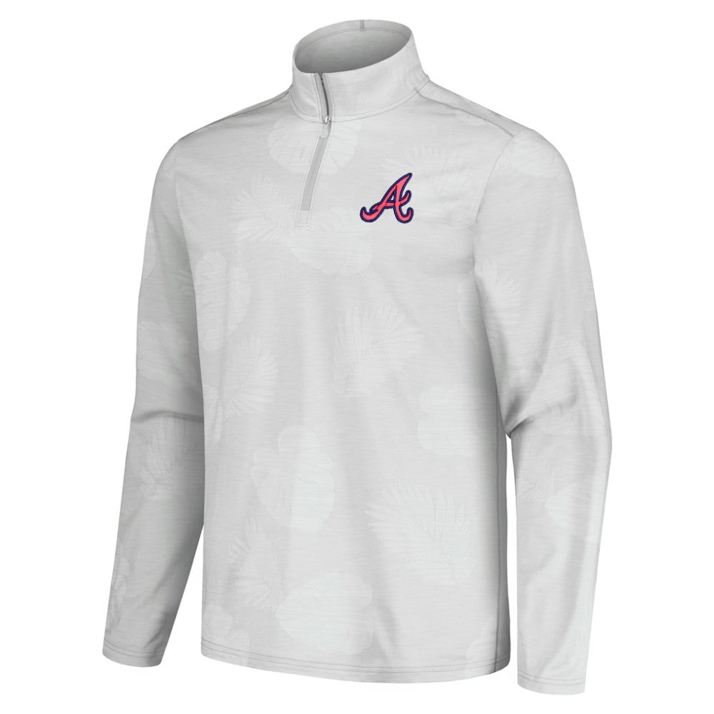 Atlanta Braves Tommy Bahama Delray Frond IslandZone Half-Zip Jacket Outlet