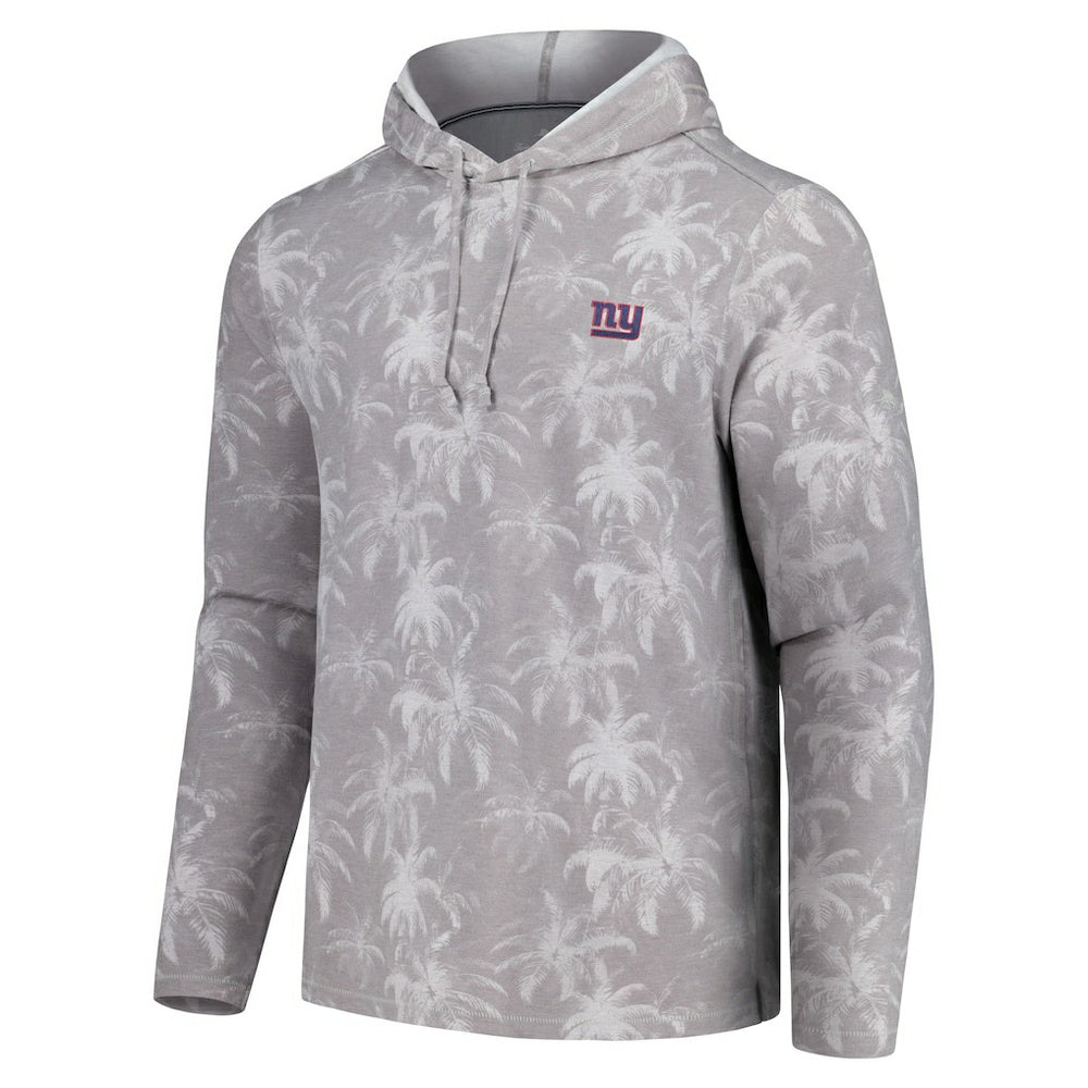 New York Giants Palm Frenzy Hoodie Long Sleeve T-Shirt - Gray - Tommy Bahama
