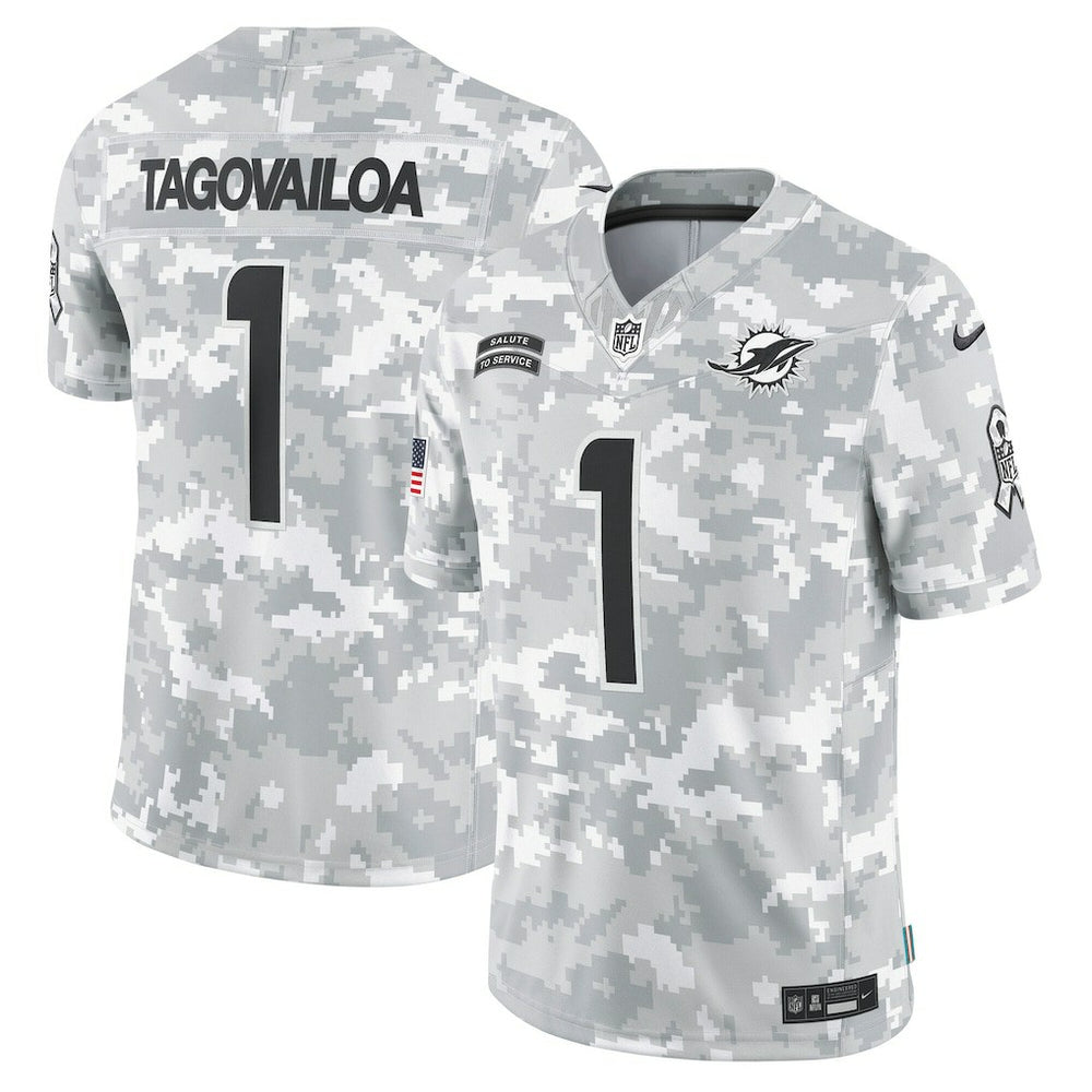 Tua Tagovailoa Miami Dolphins 2024 Salute to Service Limited Jersey - Arctic Camo - Nike