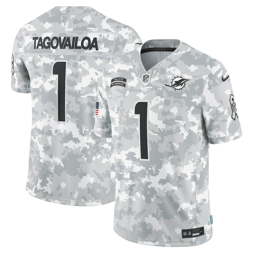 Tua Tagovailoa Miami Dolphins 2024 Salute to Service Limited Jersey - Arctic Camo - Nike