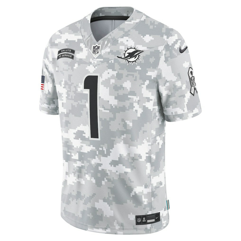 Tua Tagovailoa Miami Dolphins 2024 Salute to Service Limited Jersey - Arctic Camo - Nike