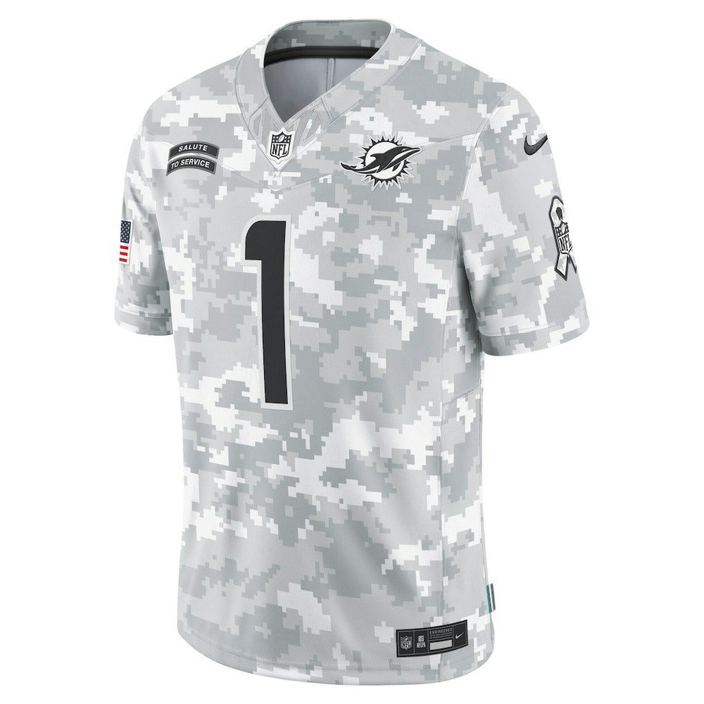 Tua Tagovailoa Miami Dolphins 2024 Salute to Service Limited Jersey - Arctic Camo - Nike