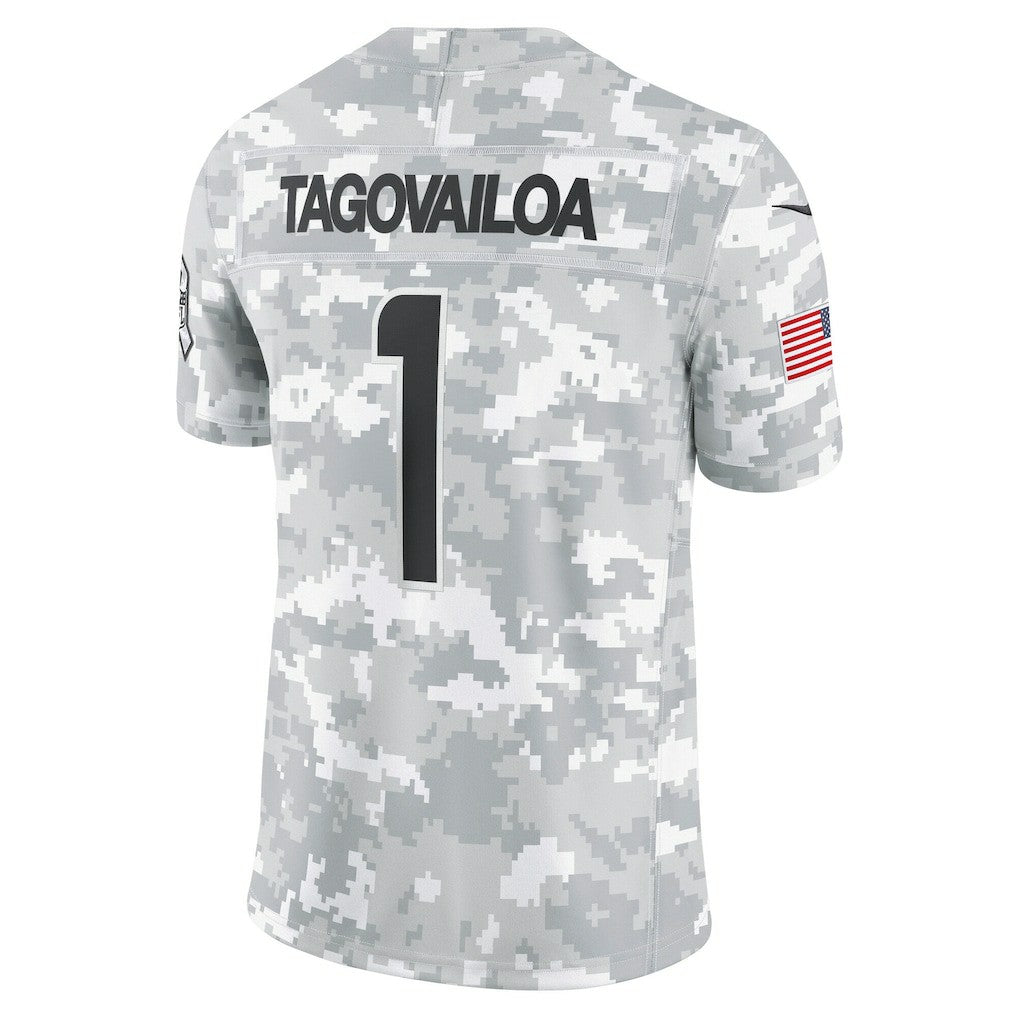 Tua Tagovailoa Miami Dolphins 2024 Salute to Service Limited Jersey - Arctic Camo - Nike