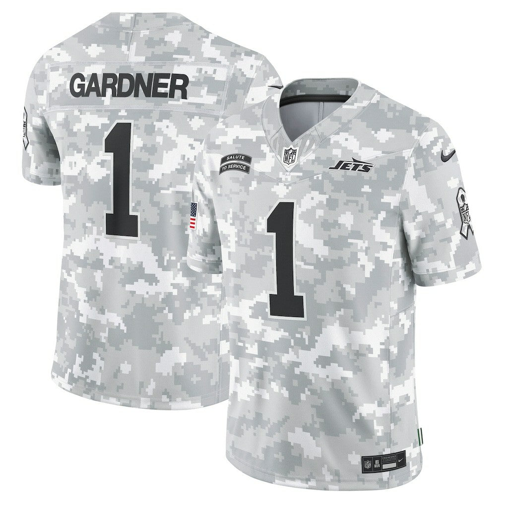 Sauce Gardner New York Jets 2024 Salute to Service Limited Jersey - Arctic Camo - Nike