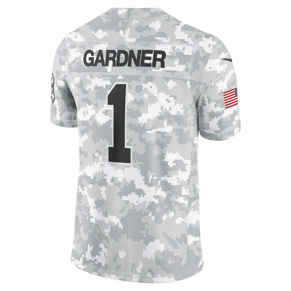 Sauce Gardner New York Jets 2024 Salute to Service Limited Jersey - Arctic Camo - Nike