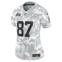Travis Kelce Kansas City Chiefs Women's 2024 Salute to Service Limited Jersey - Arctic Camo - Nike