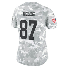 Travis Kelce Kansas City Chiefs Women's 2024 Salute to Service Limited Jersey - Arctic Camo - Nike