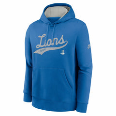 Detroit Lions Rewind Club Logo Pullover Hoodie - Blue - Nike