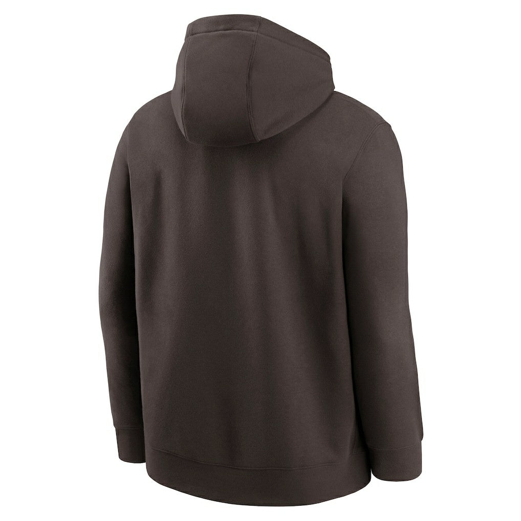 Cleveland Browns Rewind Club Logo Pullover Hoodie - Brown - Nike