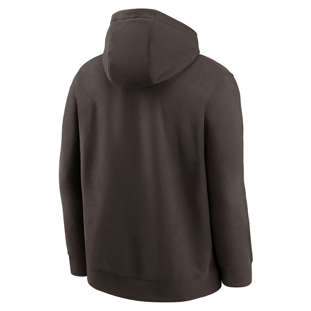 Cleveland Browns Rewind Club Logo Pullover Hoodie - Brown - Nike