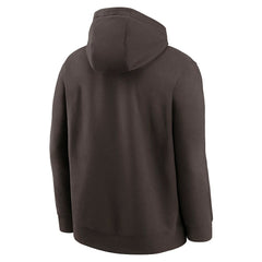 Cleveland Browns Rewind Club Logo Pullover Hoodie - Brown - Nike