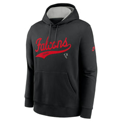 Atlanta Falcons Rewind Club Logo Pullover Hoodie - Black - Nike