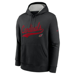 Arizona Cardinals Rewind Club Logo Pullover Hoodie - Black - Nike