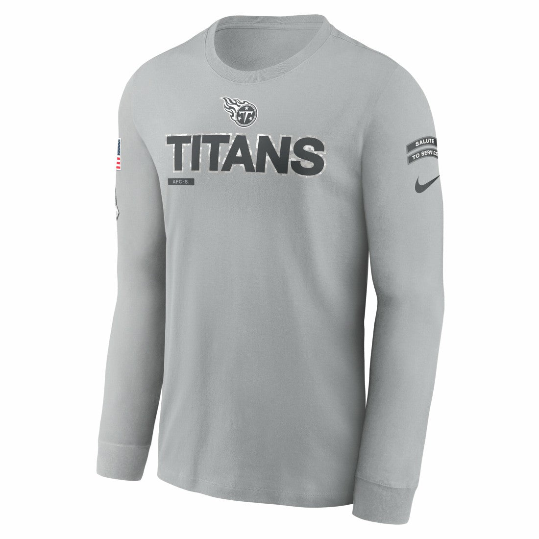 Tennessee Titans 2024 Salute To Service Long Sleeve T-Shirt - Gray - Nike