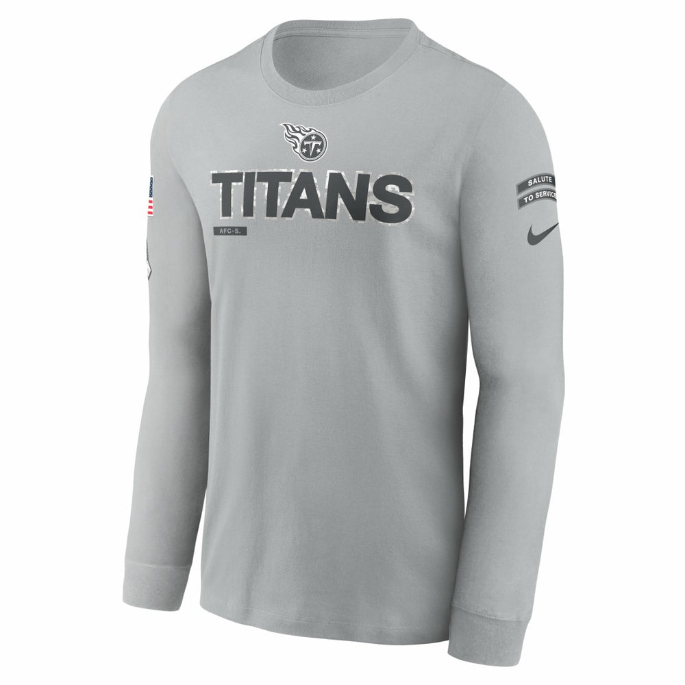 Tennessee Titans 2024 Salute To Service Long Sleeve T-Shirt - Gray - Nike