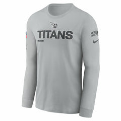 Tennessee Titans 2024 Salute To Service Long Sleeve T-Shirt - Gray - Nike