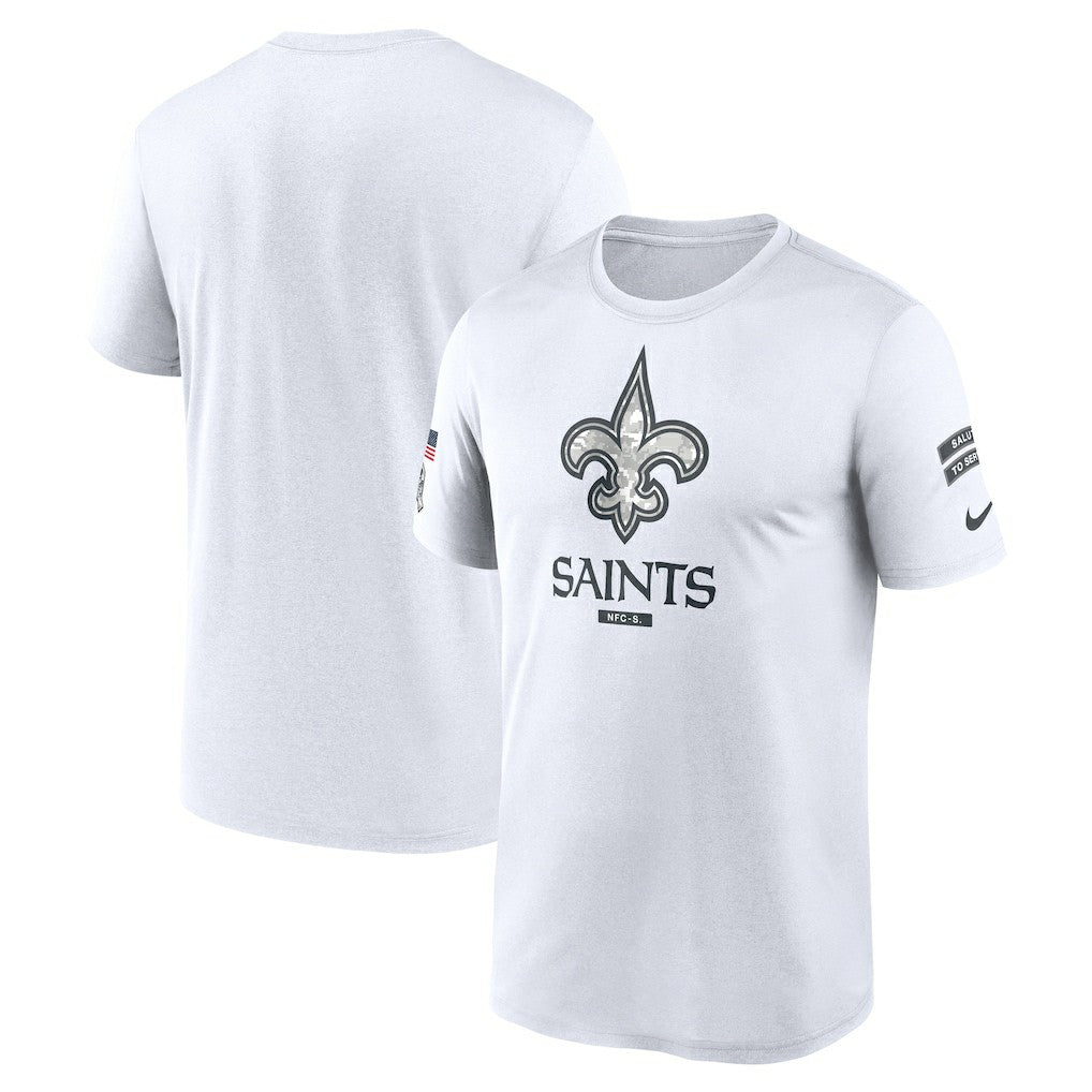 New Orleans Saints 2024 Salute To Service Legend Performance T-Shirt - White - Nike