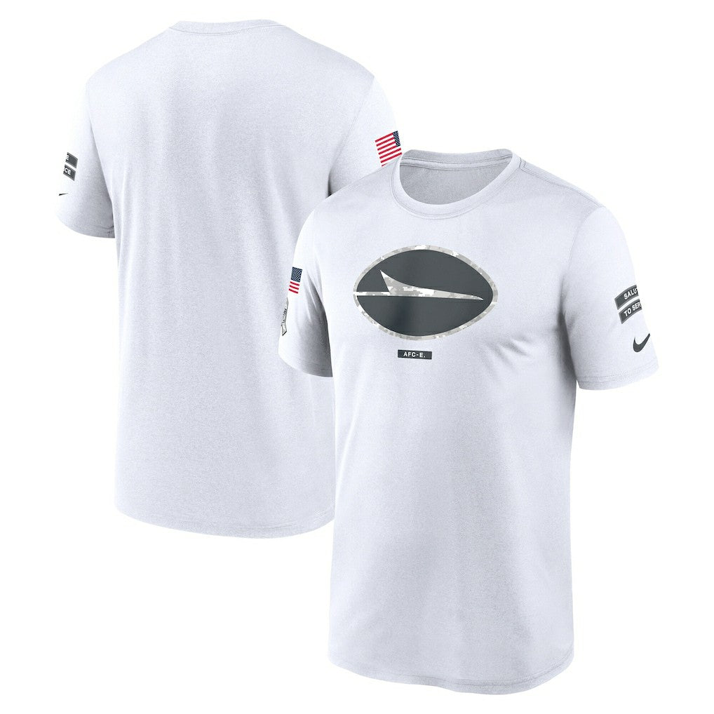 New York Jets 2024 Salute To Service Legend Performance T-Shirt - White - Nike