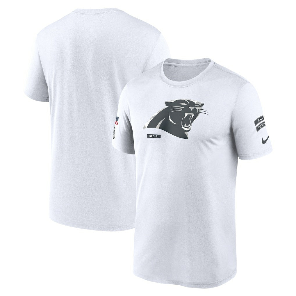 Carolina Panthers 2024 Salute To Service Legend Performance T-Shirt - White - Nike