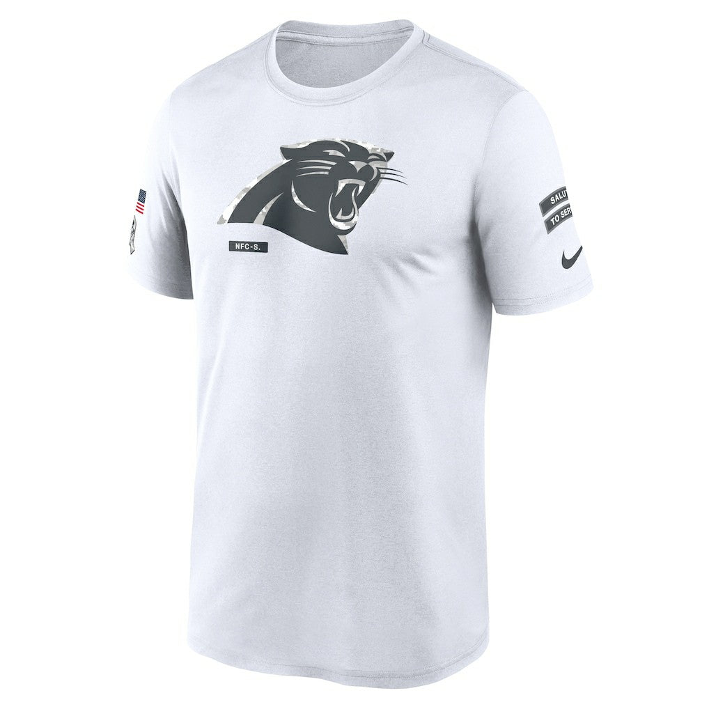 Carolina Panthers 2024 Salute To Service Legend Performance T-Shirt - White - Nike