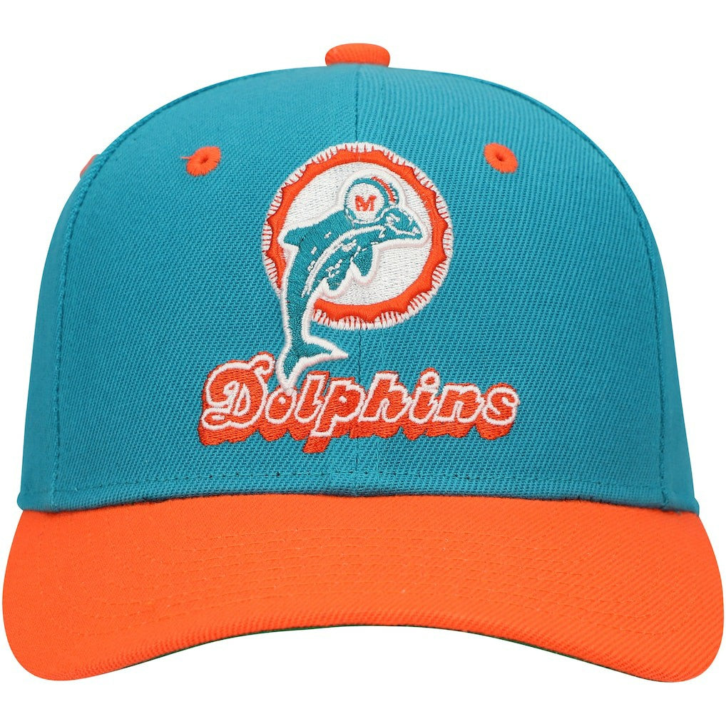 Miami Dolphins Youth All In 2.0 Adjustable Hat - Aqua - Mitchell & Ness