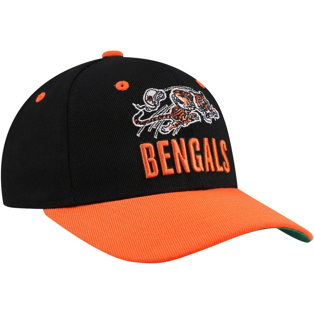 Cincinnati Bengals Youth All In 2.0 Adjustable Hat - Black - Mitchell & Ness