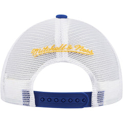 Los Angeles Rams Youth Stripe Trucker Adjustable Hat - Royal - Mitchell & Ness