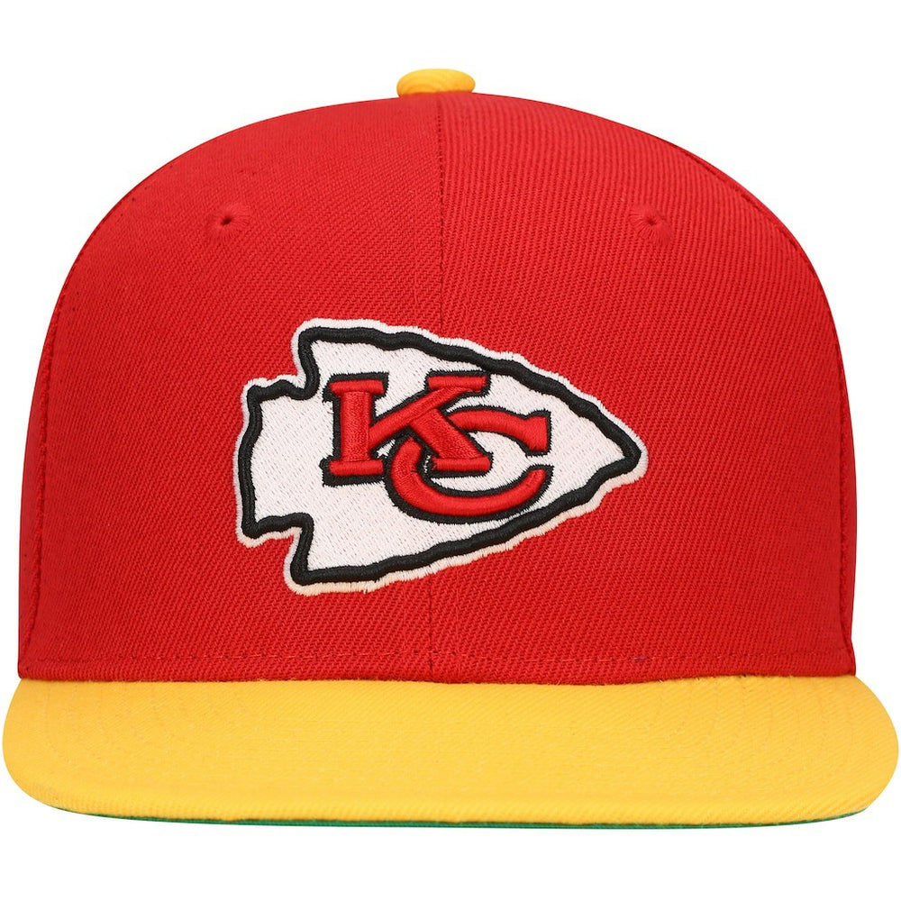 Kansas City Chiefs Youth Team Two-Tone Snapback Hat - Red - Mitchell & Ness