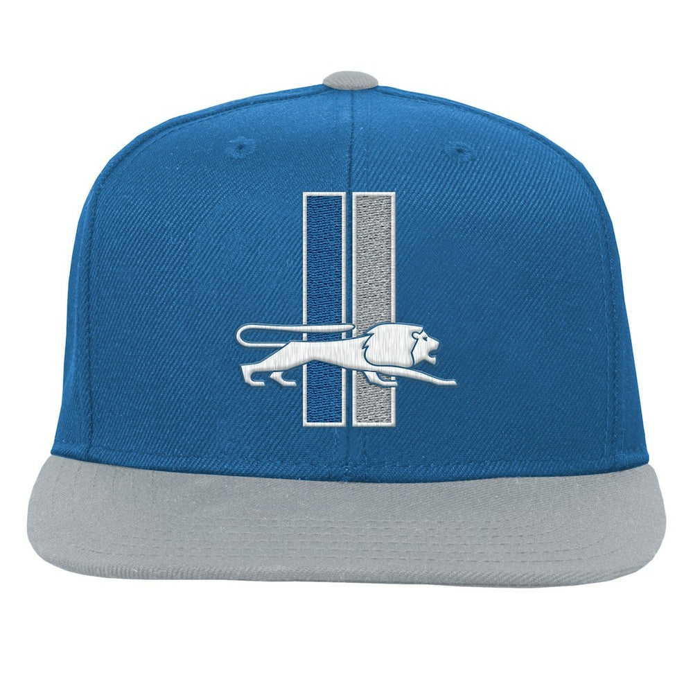 Detroit Lions Youth Team Two-Tone Snapback Hat - Blue - Mitchell & Ness