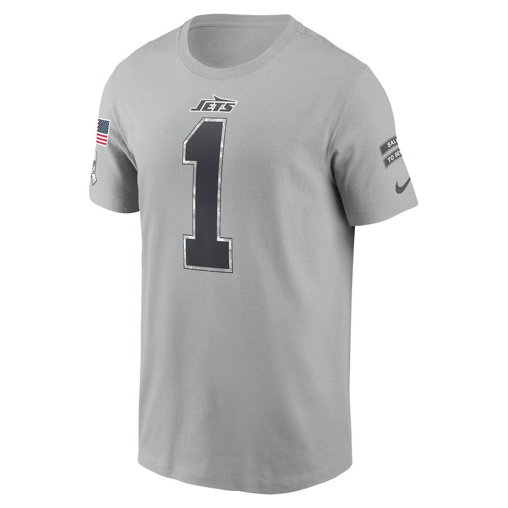 Ahmad Sauce Gardner New York Jets 2024 Salute To Service Name & Number T-Shirt - Gray - Nike