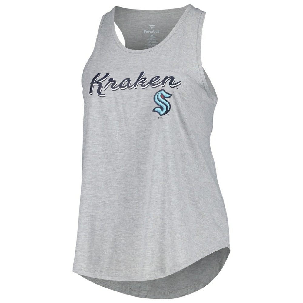 Seattle Kraken Fanatics Women's Plus Size Racerback Tank Top - Heather Gray | Fanatics sale