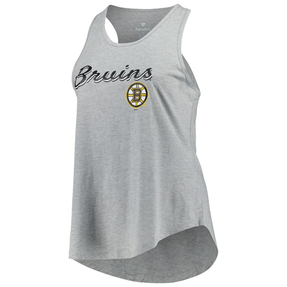 Boston Bruins Fanatics Women's Plus Size Racerback Tank Top - Heather Gray | Fanatics discount