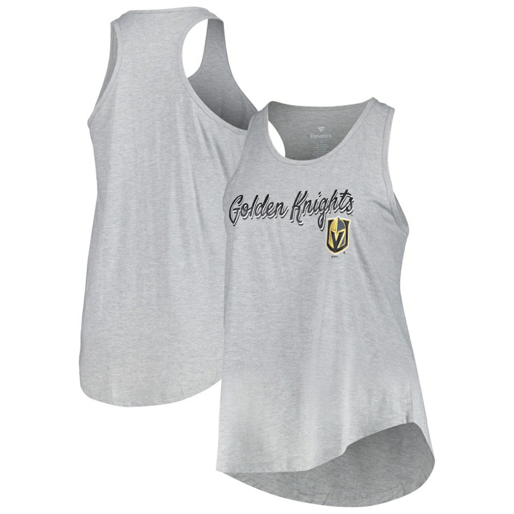 Vegas Golden Knights Fanatics Women's Plus Size Racerback Tank Top - Heather Gray | Fanatics sale