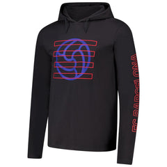 Barcelona Wordmark Long Sleeve Hoodie T-ShirtCharcoal