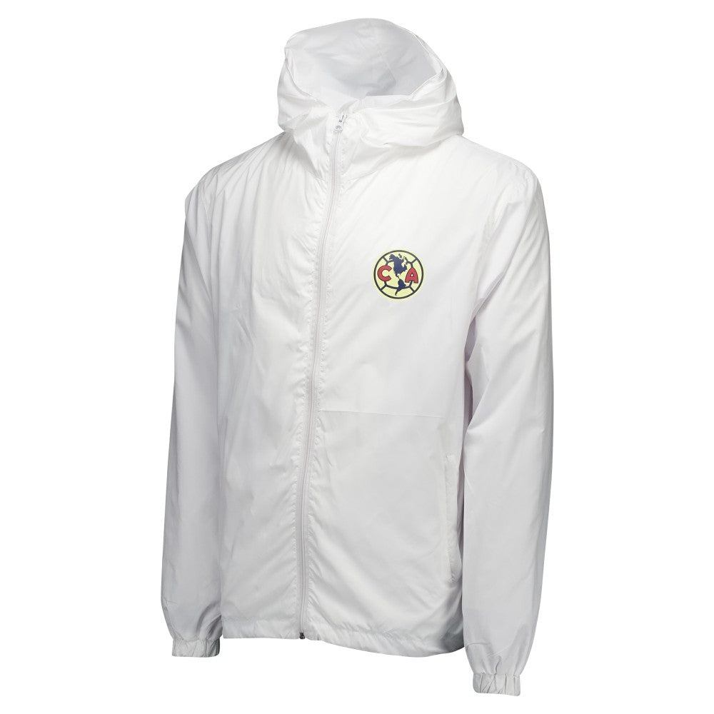 Club America Home Match Hoodie Full-Zip Windbreaker Jacket White