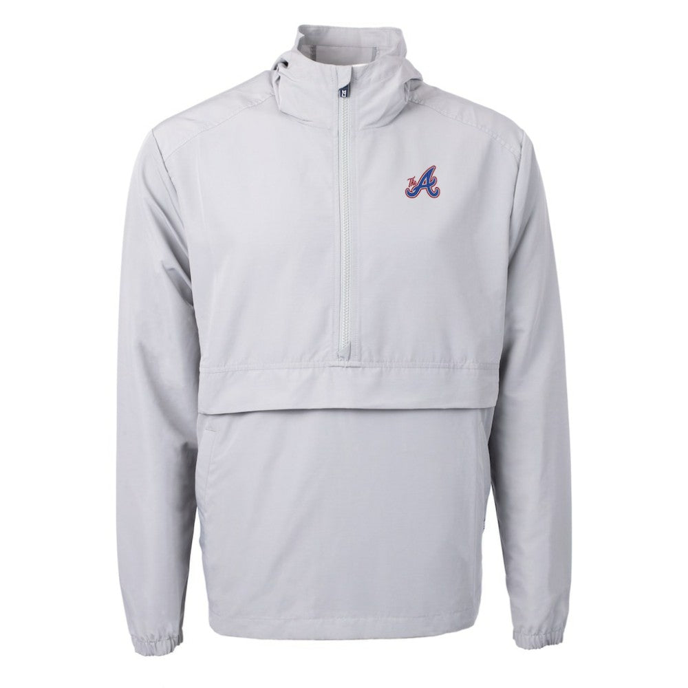 Atlanta Braves Cutter & Buck City Connect Charter Eco Recycled Half-Zip Anorak Jacket for sale