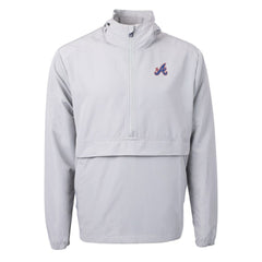 Atlanta Braves Cutter & Buck City Connect Charter Eco Recycled Half-Zip Anorak Jacket for sale