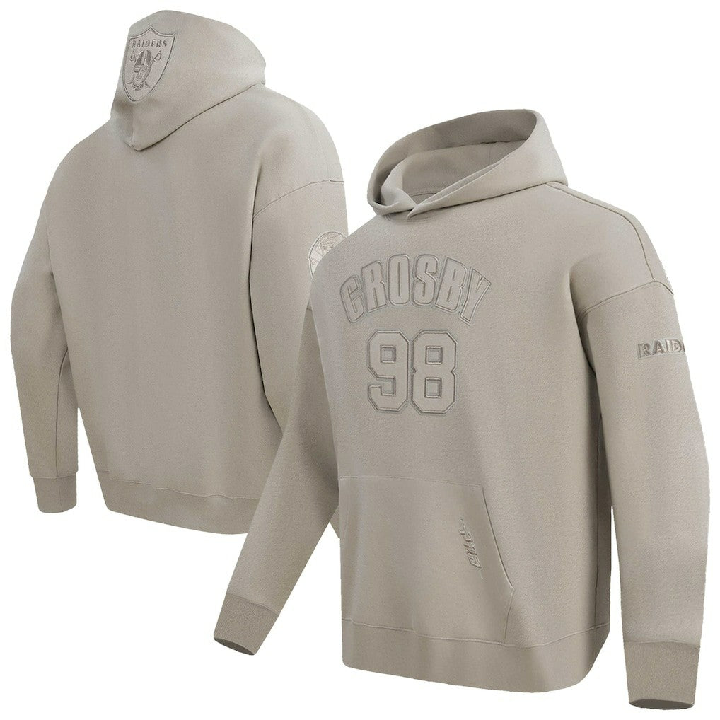 Maxx Crosby Las Vegas Raiders Pro Standard Player Name & Number Pullover Hoodie - Tan - NFL