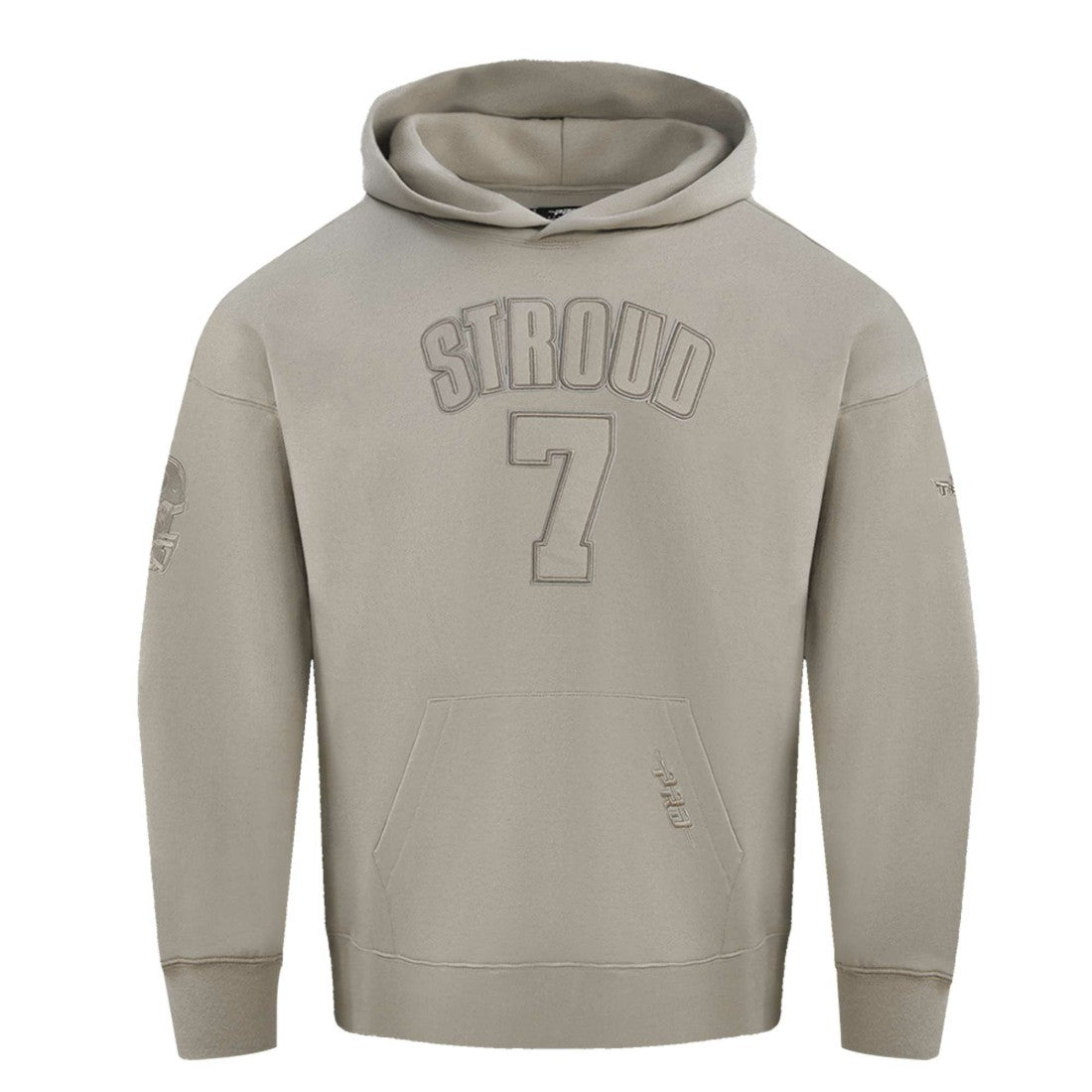 C.J. Stroud Houston Texans Pro Standard Player Name & Number Pullover Hoodie - Tan - NFL