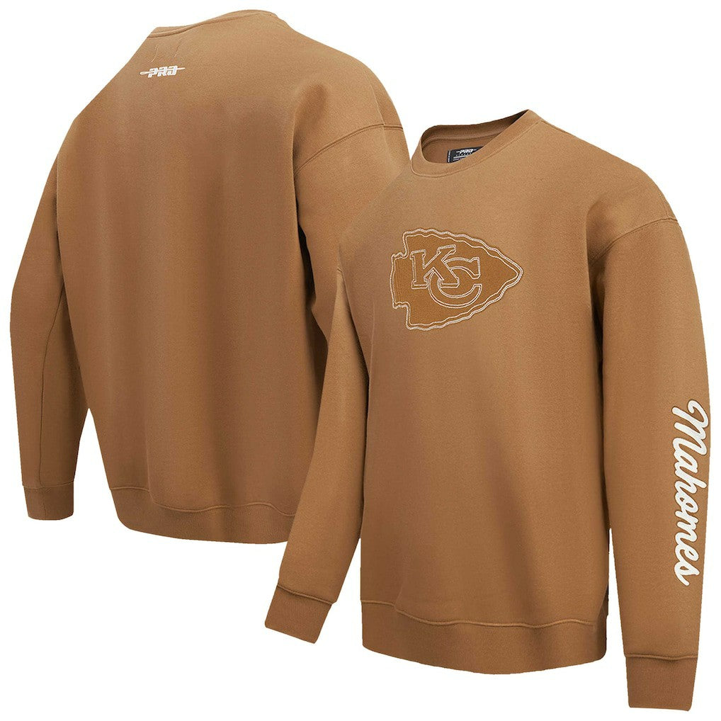 Patrick Mahomes Kansas City Chiefs Pro Standard Pullover Crewneck Sweatshirt - Brown - NFL