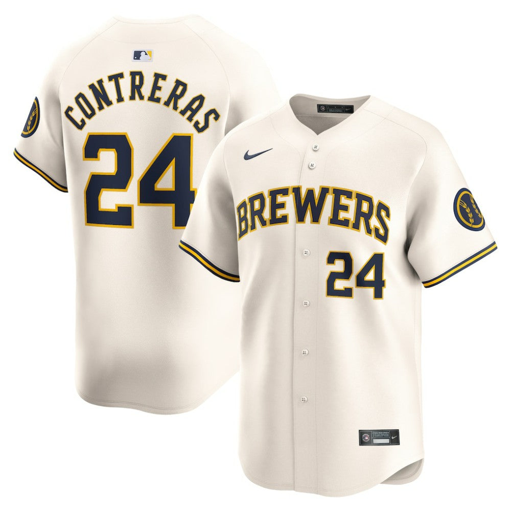 William Contreras Milwaukee Brewers Nike Home Limited Player Jersey Outlet