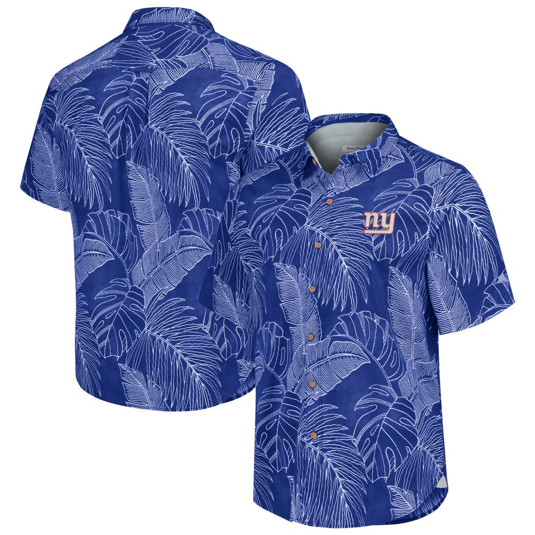New York Giants Sport Vine Line Button-Down Shirt - Royal - Tommy Bahama