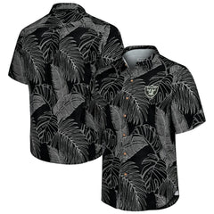Las Vegas Raiders Sport Vine Line Button-Down Shirt - Black - Tommy Bahama