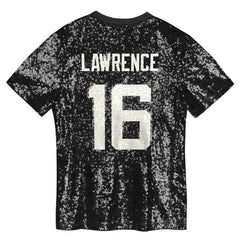 Trevor Lawrence Jacksonville Jaguars Girls Youth Sequin V-Neck Fashion Jersey - Black - NFL