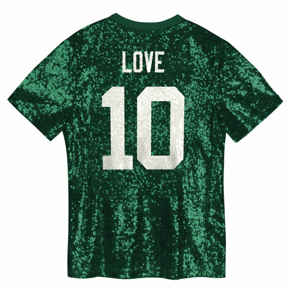 Jordan Love Green Bay Packers Girls Youth Sequin V-Neck Fashion Jersey - Green - NFL