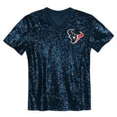 C.J. Stroud Houston Texans Girls Youth Sequin V-Neck Fashion Jersey - Navy - NFL