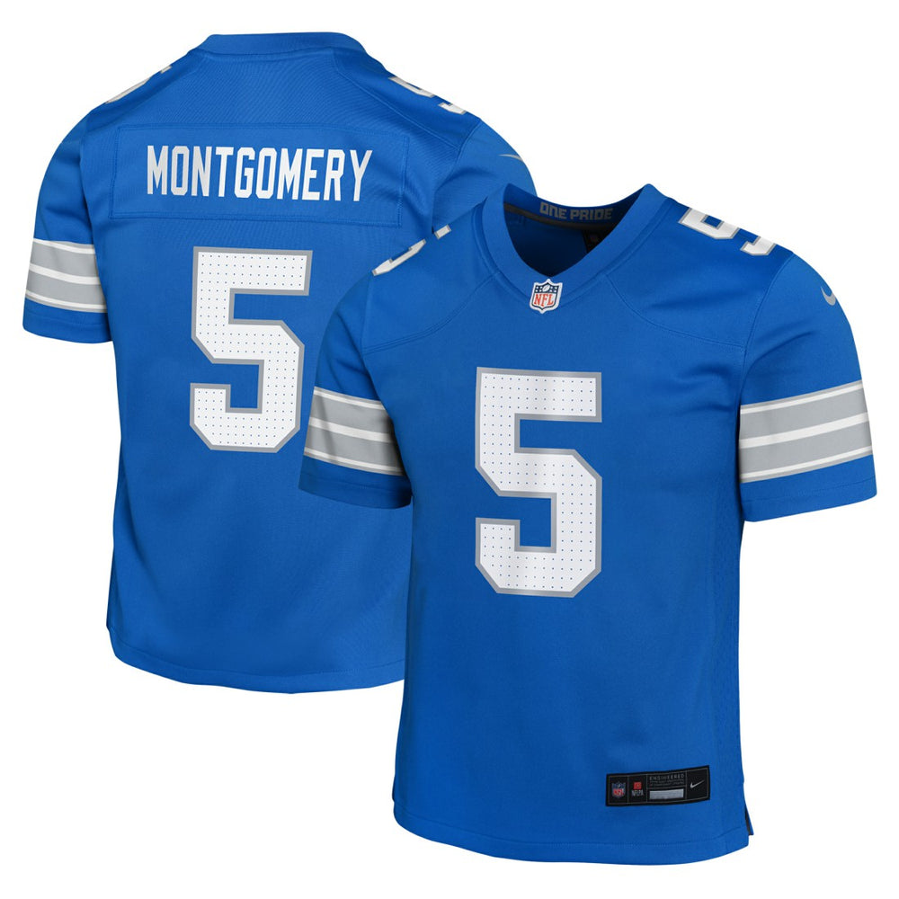 David Montgomery Detroit Lions Youth Game Jersey - Blue - Nike